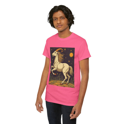 Unisex Heavy Cotton T-Shirt, Aries Animal, Zodiac Design