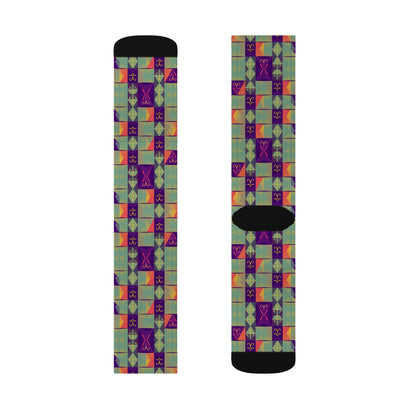Sublimation Socks, Aquarius, Zodiac v2, Shapes Pattern