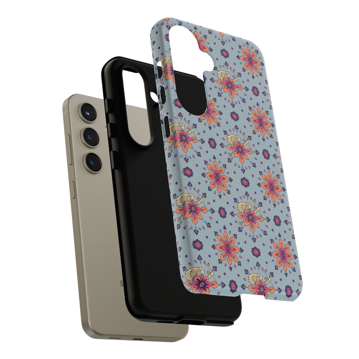 Tough Cases, Sagittarius, Zodiac v3, Flower Pattern