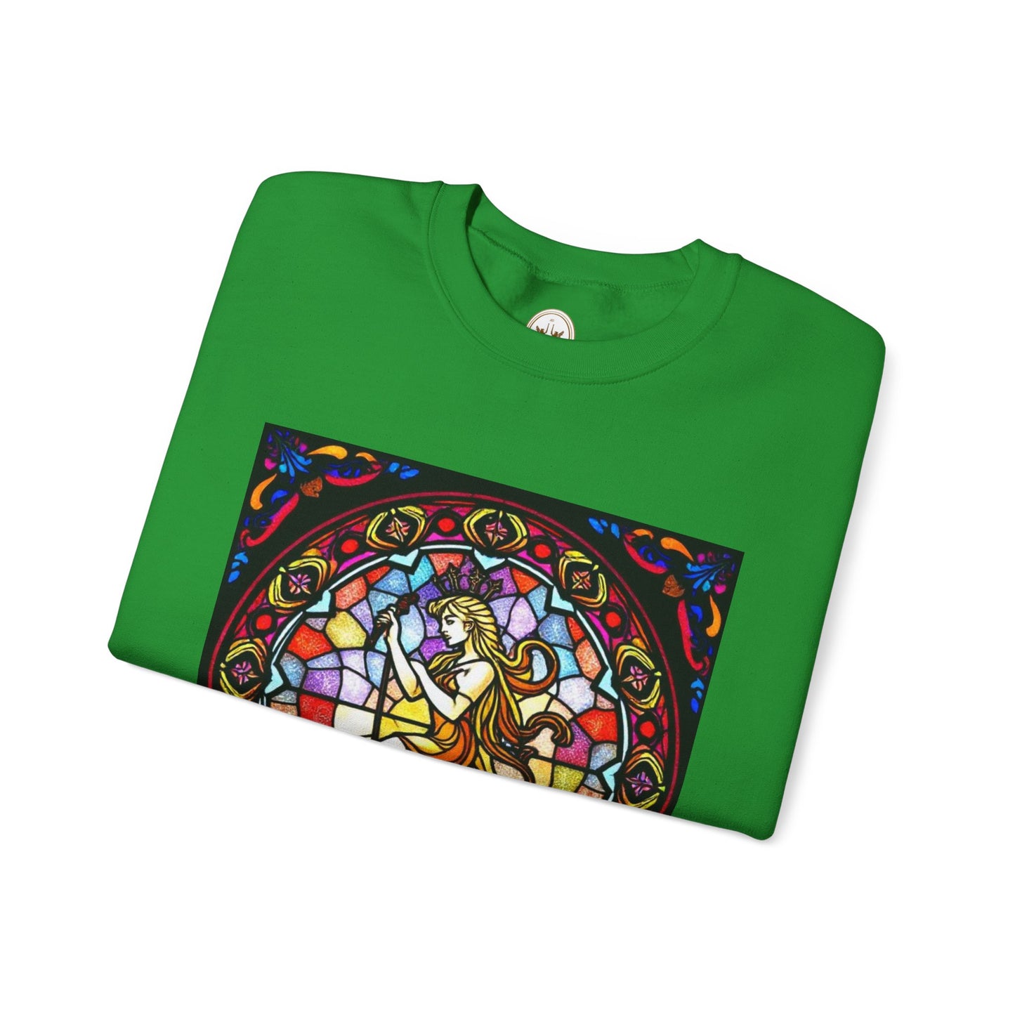 Unisex Heavy Blend™ Crewneck Sweatshirt, Glass, Virgo Zodiac Design