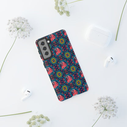 Tough Cases, Capricorn, Zodiac v1, Flower Pattern