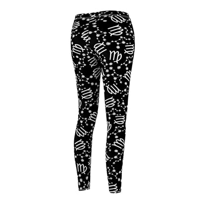Women's Zodiac Cut & Sew Casual Leggings Virgo Zodiac sign