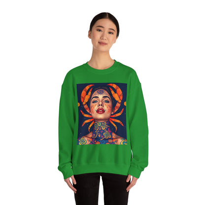 Unisex Heavy Blend™ Crewneck Sweatshirt, Cancer, Zodiac v1, Sexy Pattern