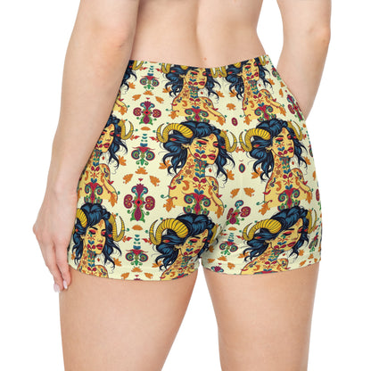 Women's Shorts, (AOP), Taurus, Zodiac v1, Sexy Pattern