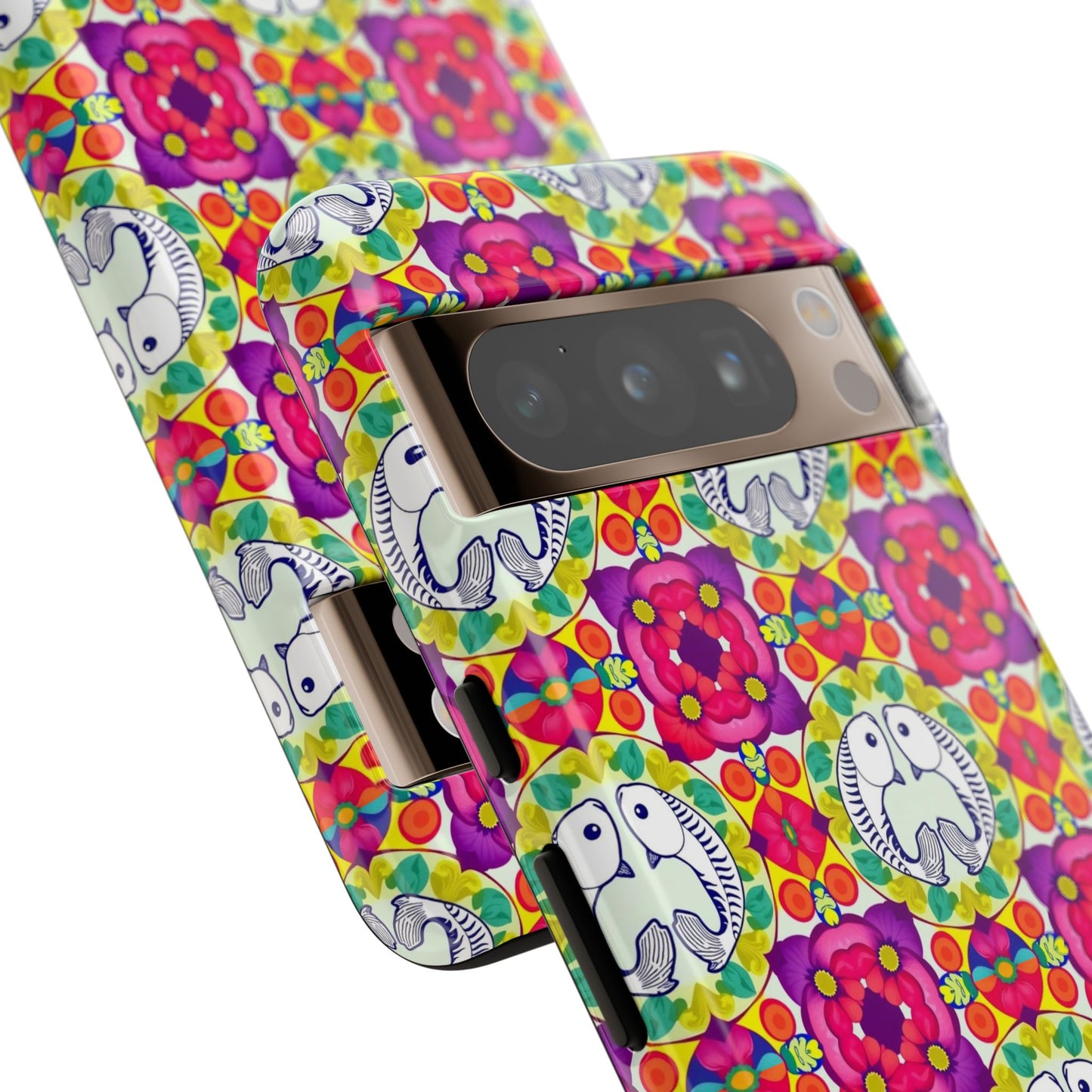 Tough Cases, Pisces, Zodiac v2, Flower Pattern