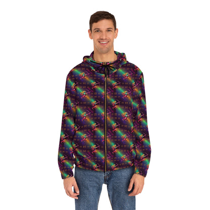 Full-Zip Hoodie (AOP), Sagittarius, Zodiac v3, Pattern