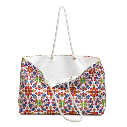 Weekender Bag, Libra, Zodiac v1, Flower Pattern