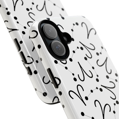 Tough Cases with the Aries Zodiac sign for iPhone, Samsung Galaxy, and Google Pixel devices