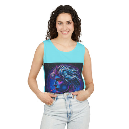 Unisex Garment-Dyed, Tank Top, Gemini, Pop Art v1, 100% US cotton