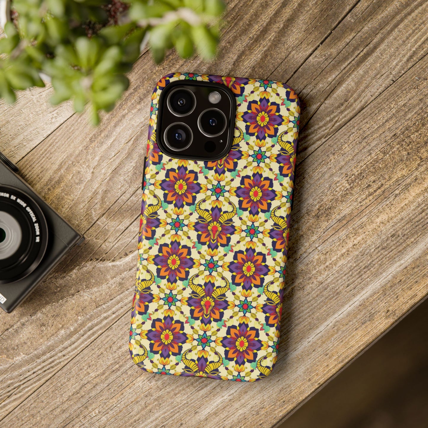 Tough Cases, Taurus, Zodiac v1, Flower Pattern