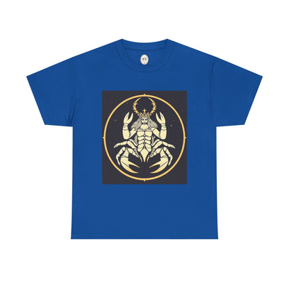 Unisex Heavy Cotton T-Shirt, Scorpio King, Print Art, Zodiac Design