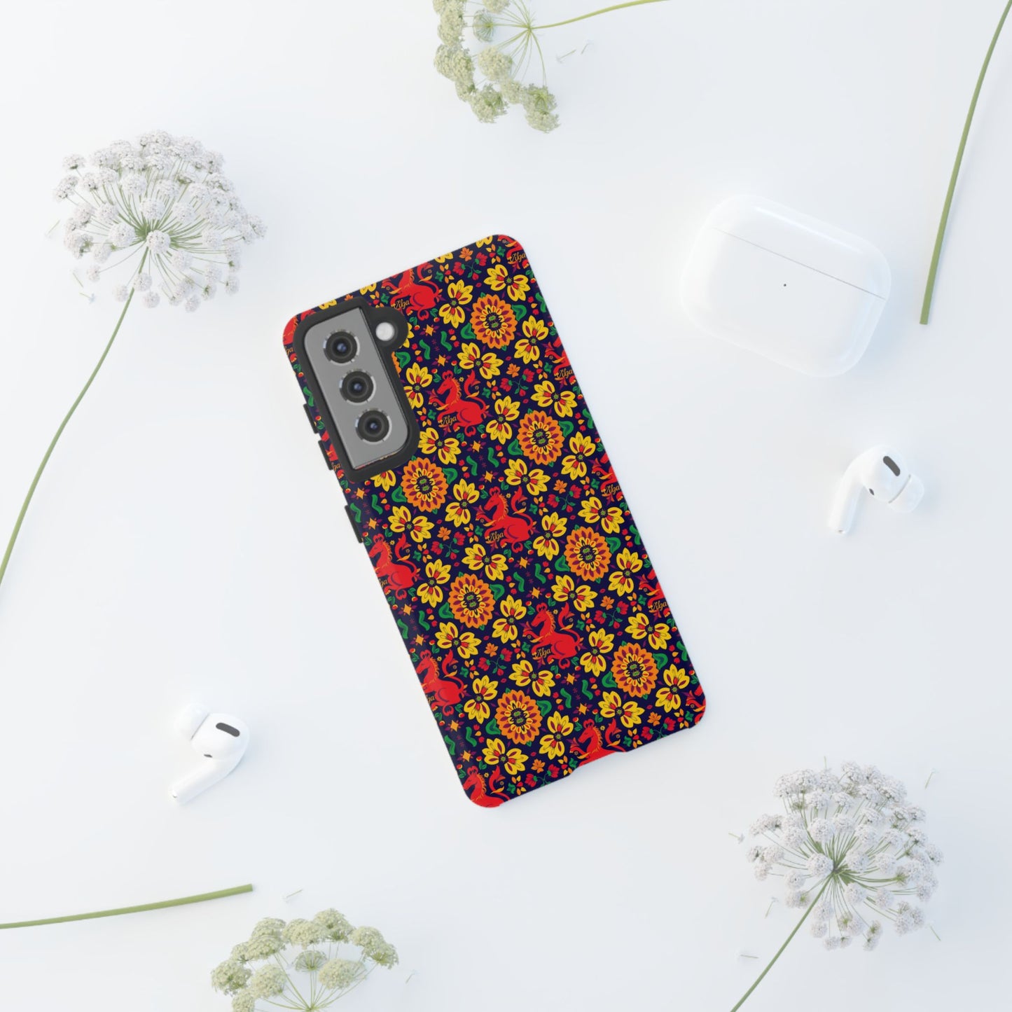 Tough Cases, Virgo, Zodiac v2, Flower Pattern