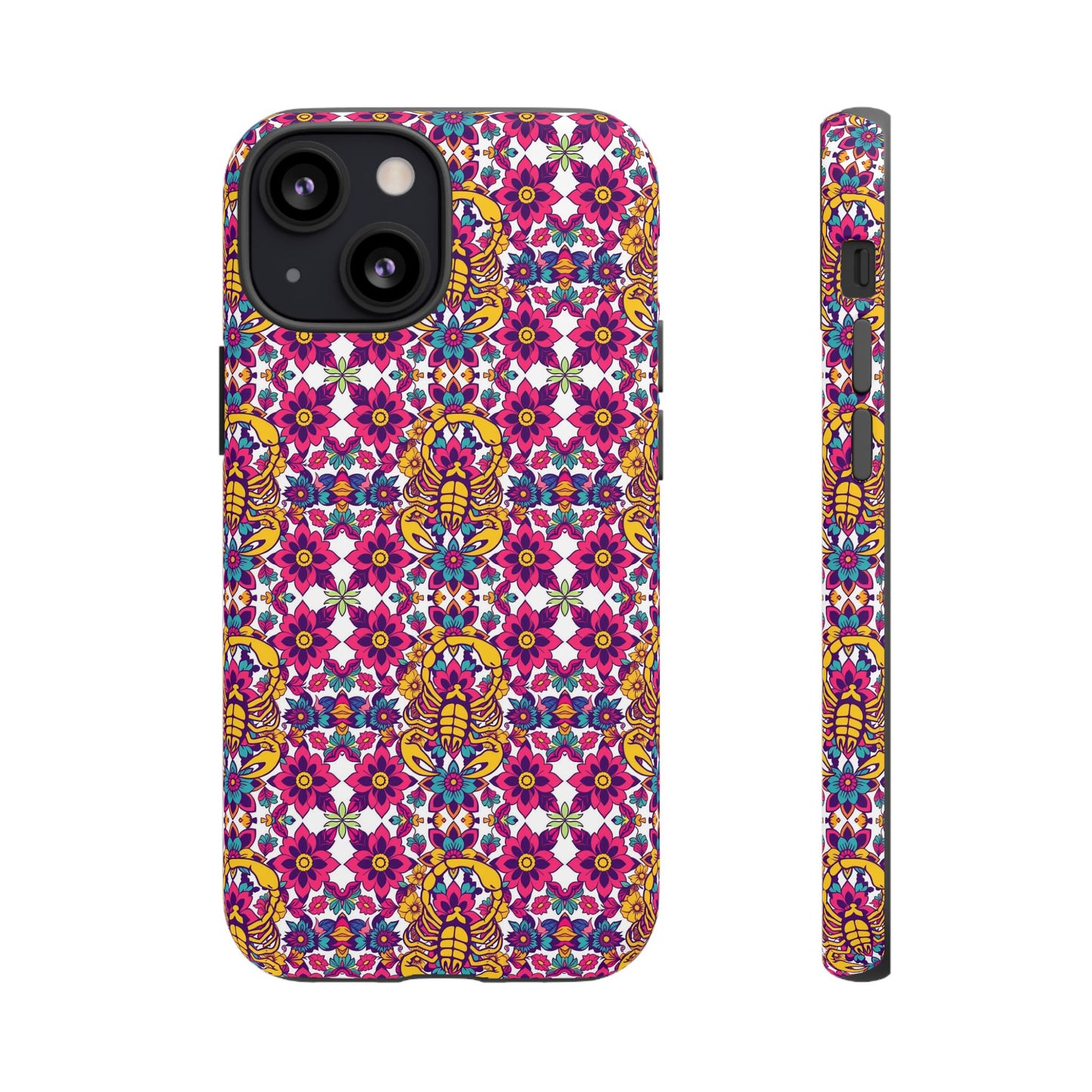 Tough Cases, Scorpio, Zodiac v2, Flower Pattern