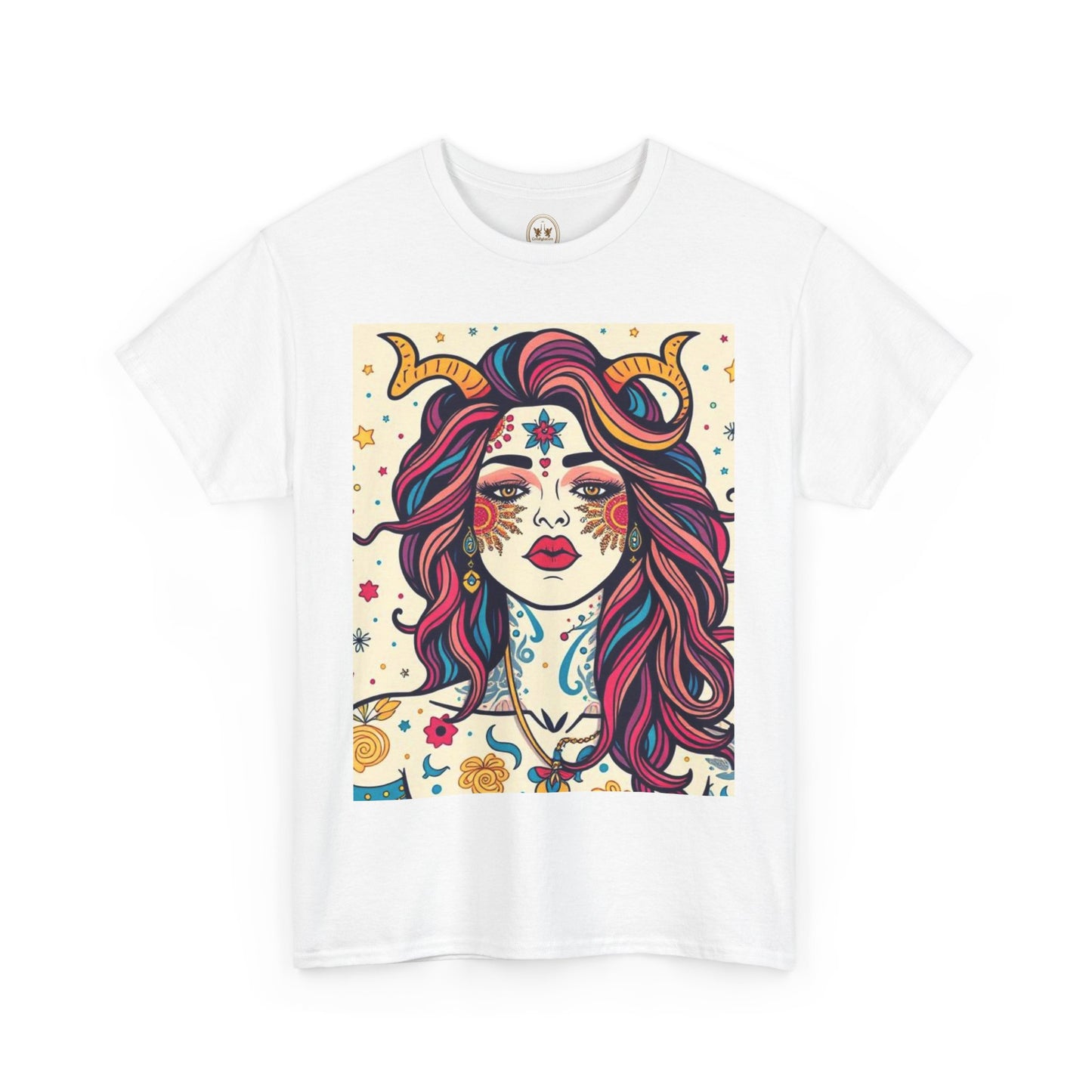 Unisex Heavy Cotton T-Shirt, Virgo, Zodiac v3, Sexy Art