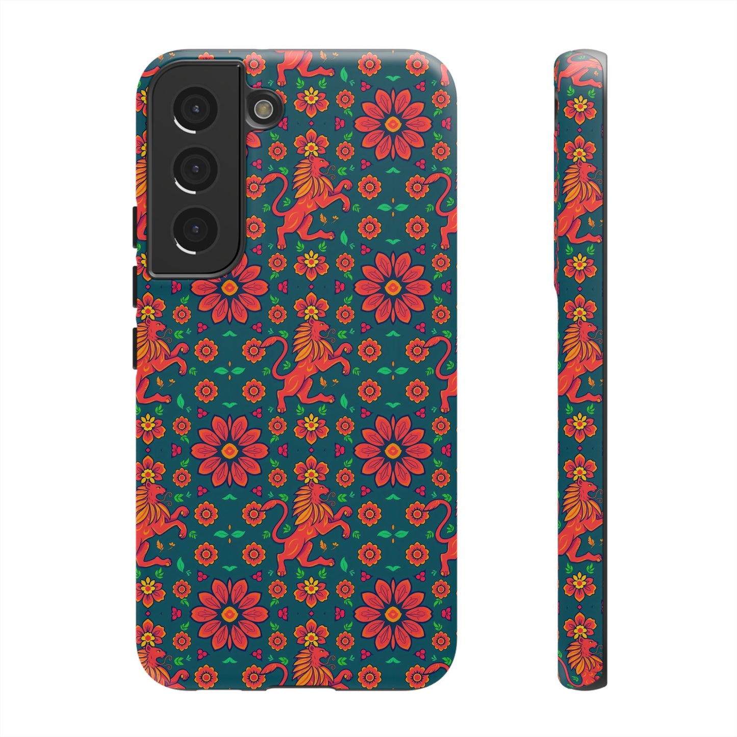 Tough Cases, Leo, Zodiac v2, Flower Pattern