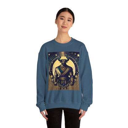 Unisex Heavy Blend™ Crewneck Sweatshirt, Minotaur, Taurus Zodiac Design