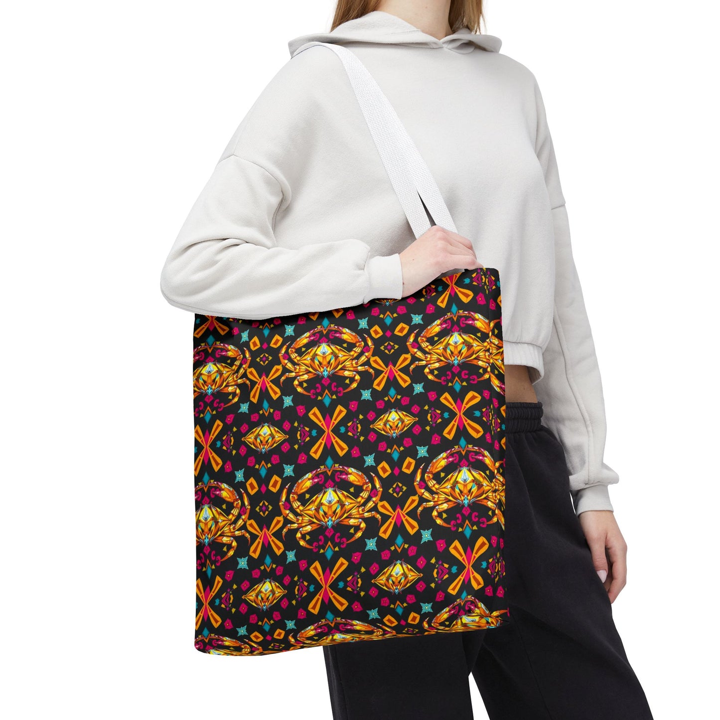 Tote Bag (AOP), Cancer, Zodiac v1, Jewel Pattern
