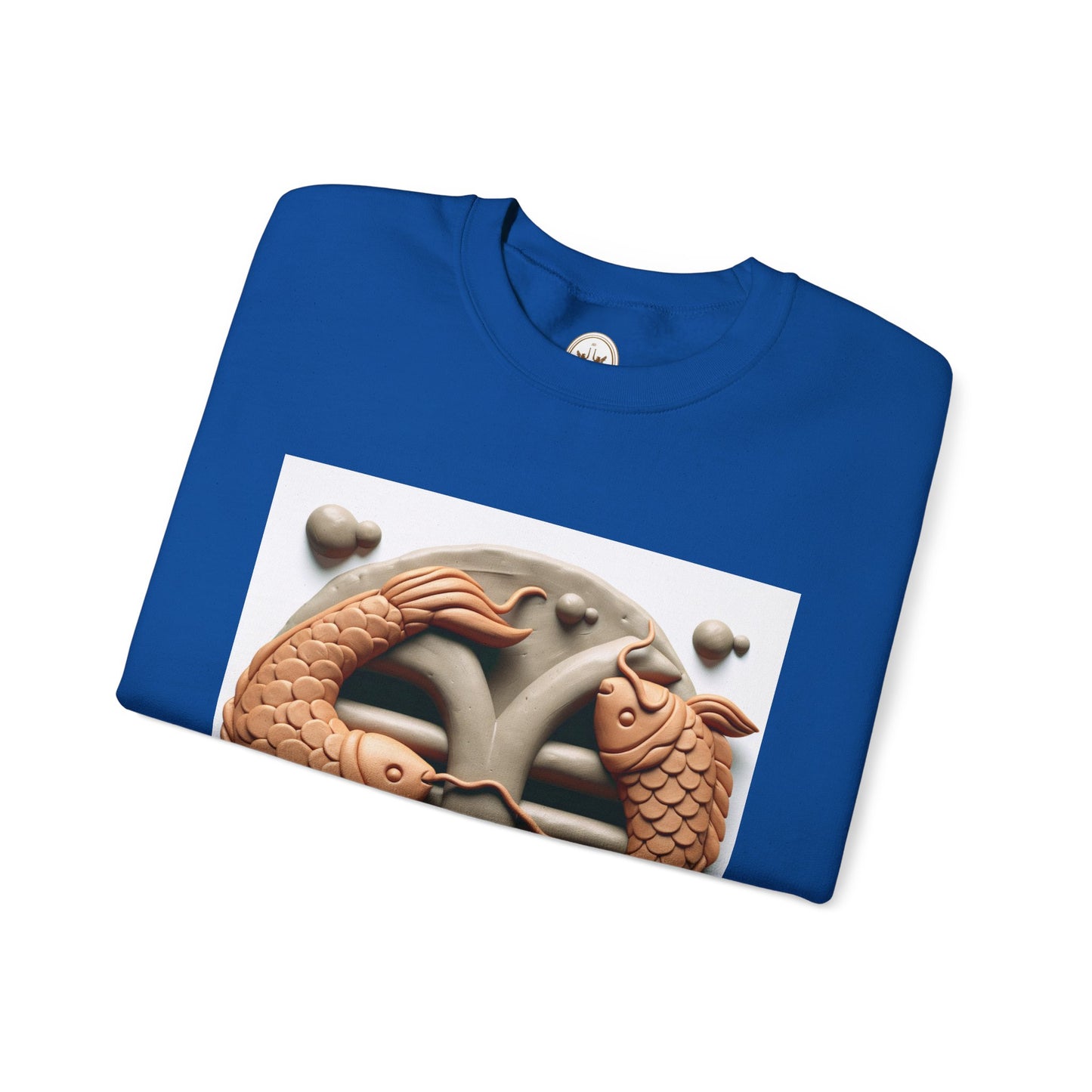 Unisex Heavy Blend™ Crewneck Sweatshirt,Two Fishes  Pisces Zodiac Design