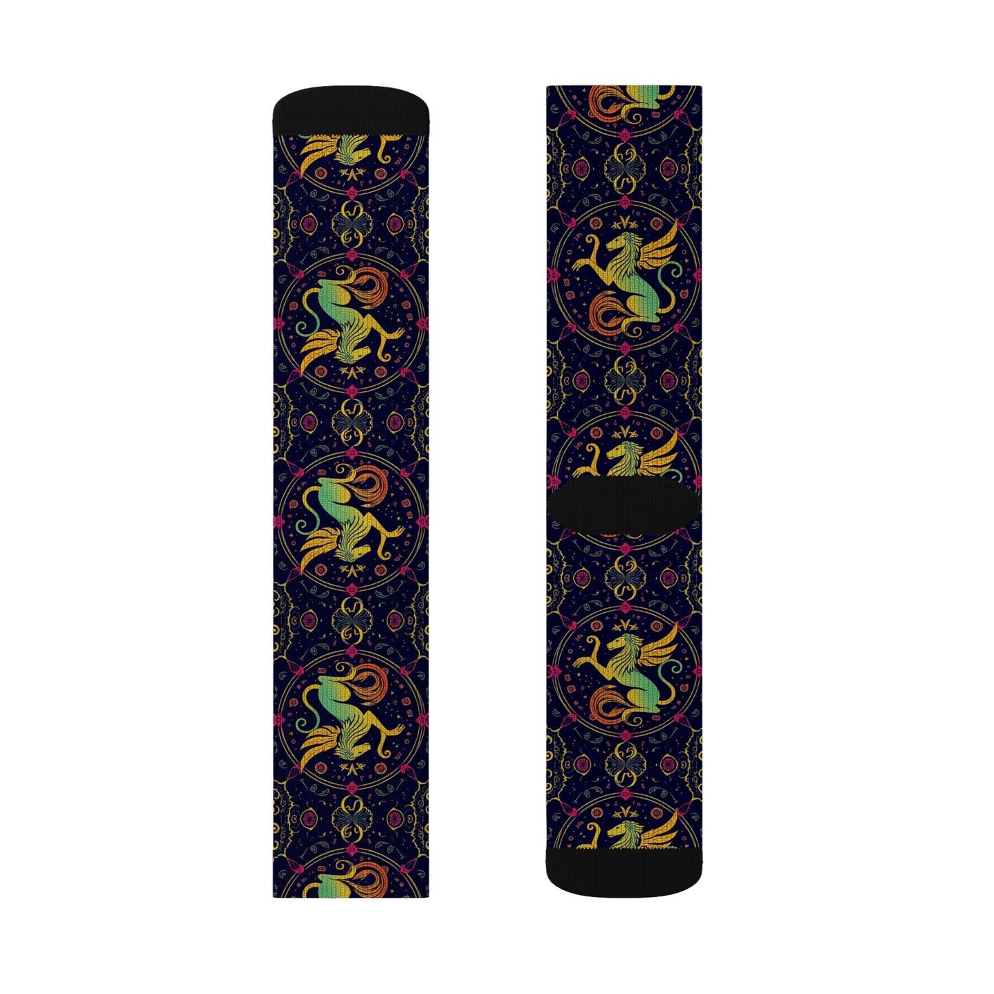 Sublimation Socks, Virgo, Zodiac v3, Pattern
