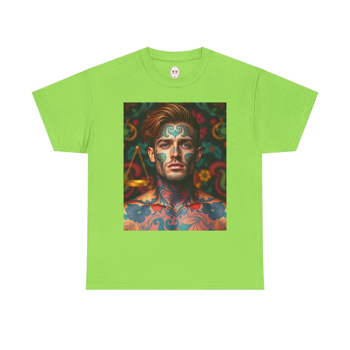 Unisex Heavy Cotton T-Shirt, Libra, Zodiac, Sexy Art