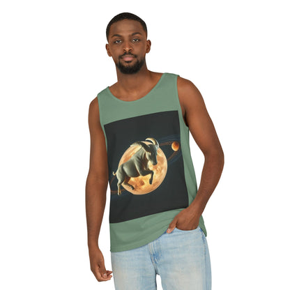Unisex Garment-Dyed, Tank Top, Taurus Design, Planet Animal, 100% US cotton