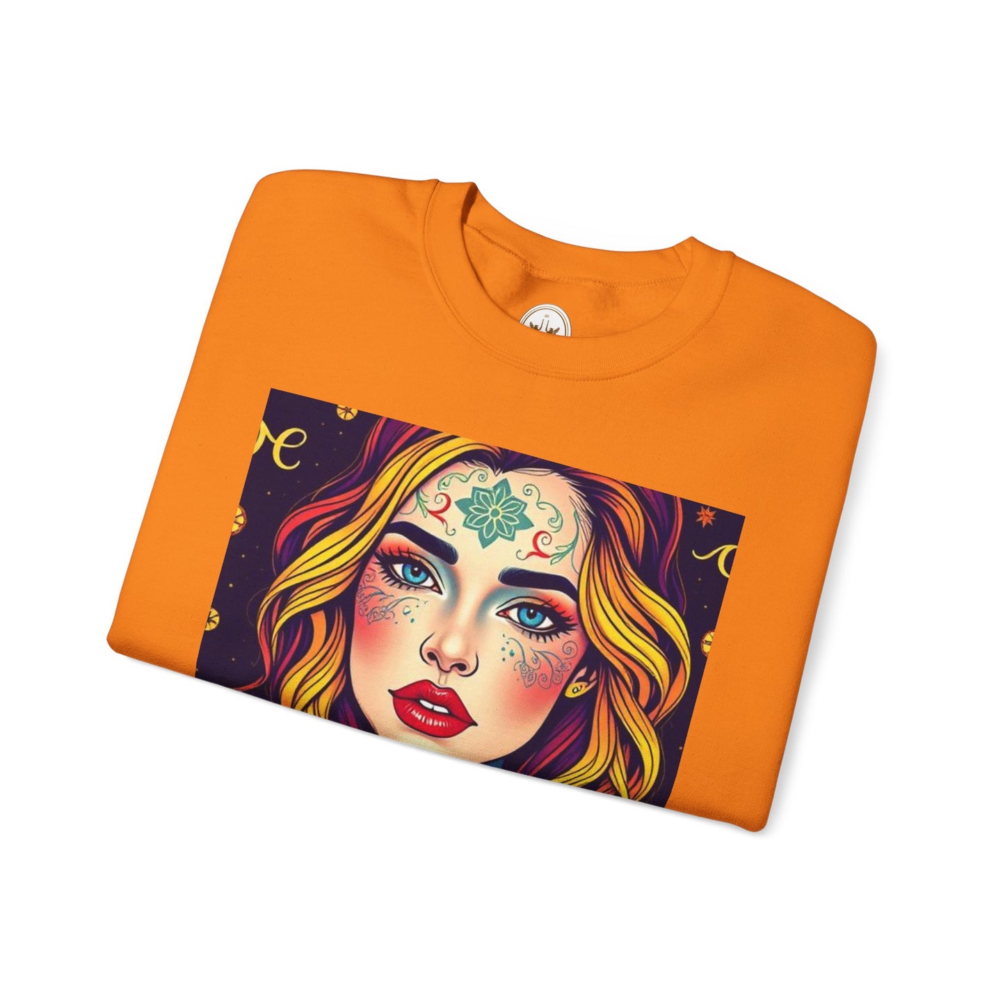 Unisex Heavy Blend™ Crewneck Sweatshirt, Aquarius, Zodiac, Sexy Pattern