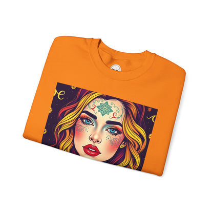 Unisex Heavy Blend™ Crewneck Sweatshirt, Aquarius, Zodiac, Sexy Pattern