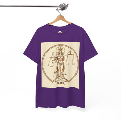 Unisex Heavy Cotton T-Shirt, Libra Goddess v1, Zodiac Design
