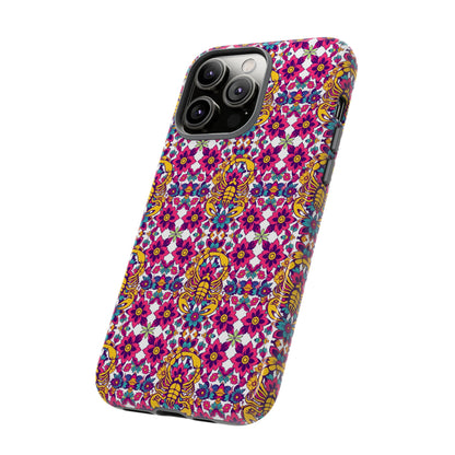 Tough Cases, Scorpio, Zodiac v2, Flower Pattern