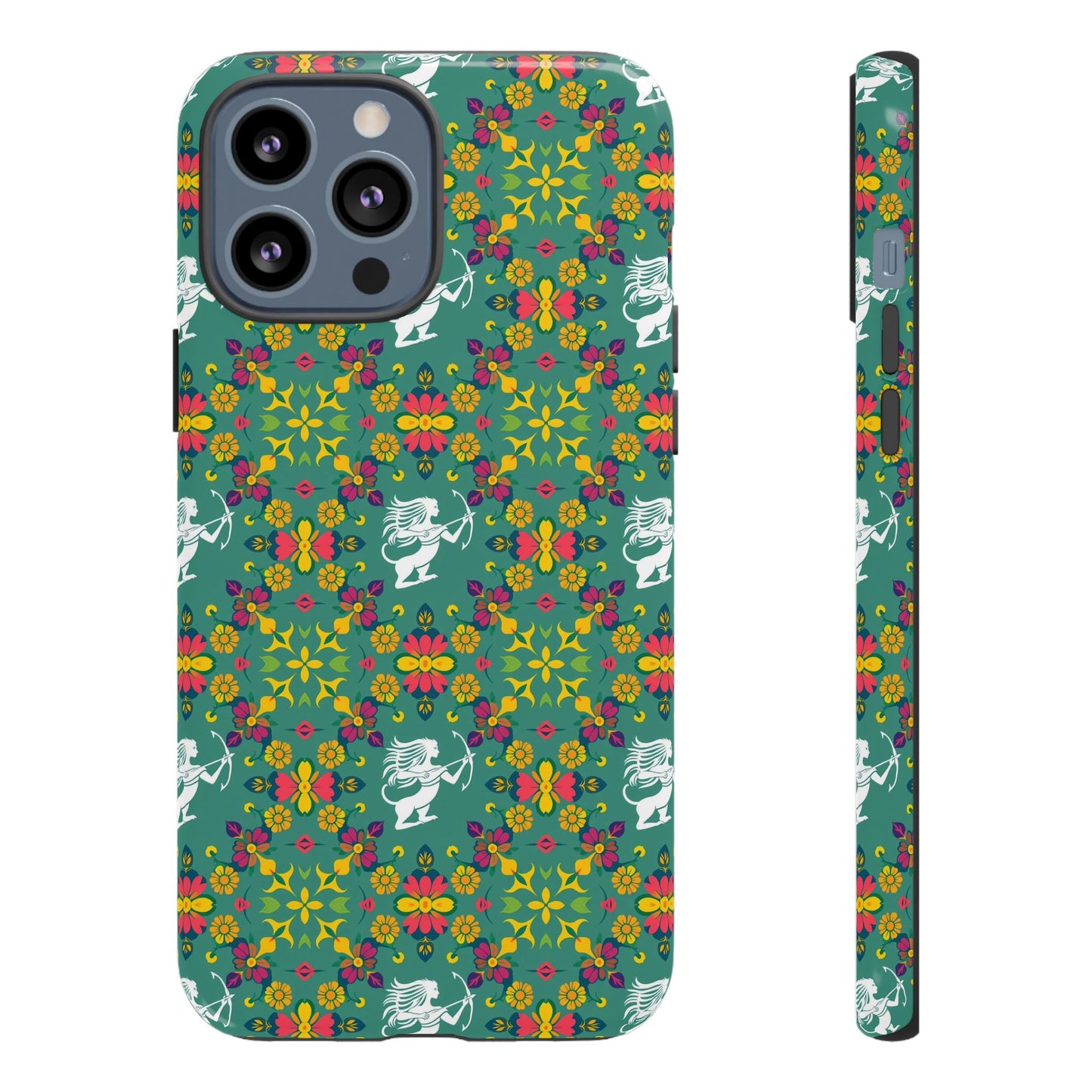 Tough Cases, Sagittarius, Zodiac, Flower Pattern
