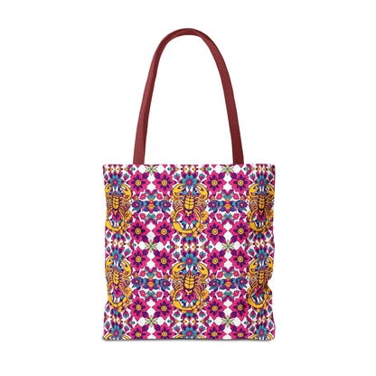 Tote Bag (AOP), Scorpio, Zodiac v1, Flower Pattern