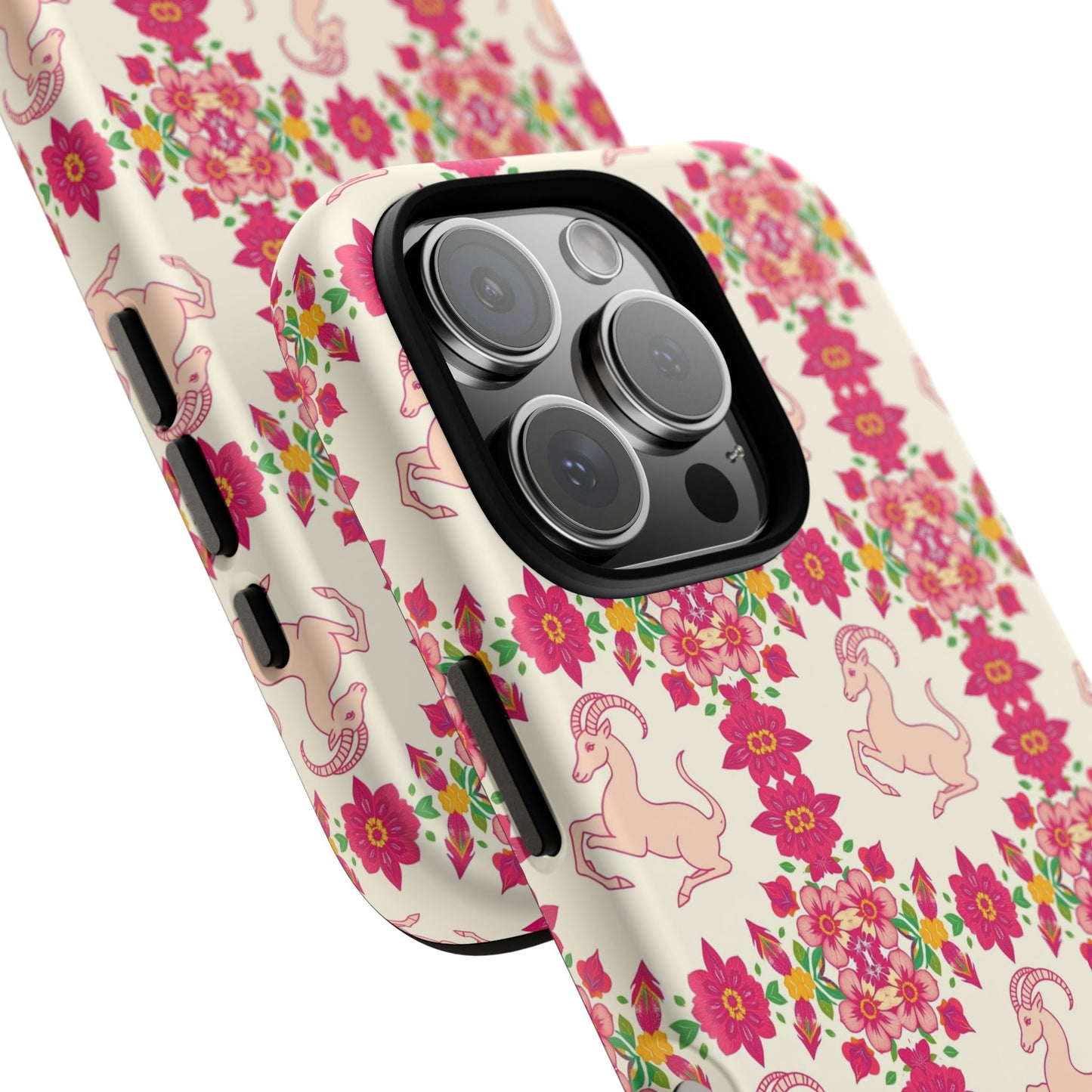 Tough Cases, Capricorn, Zodiac v3, Flower Pattern