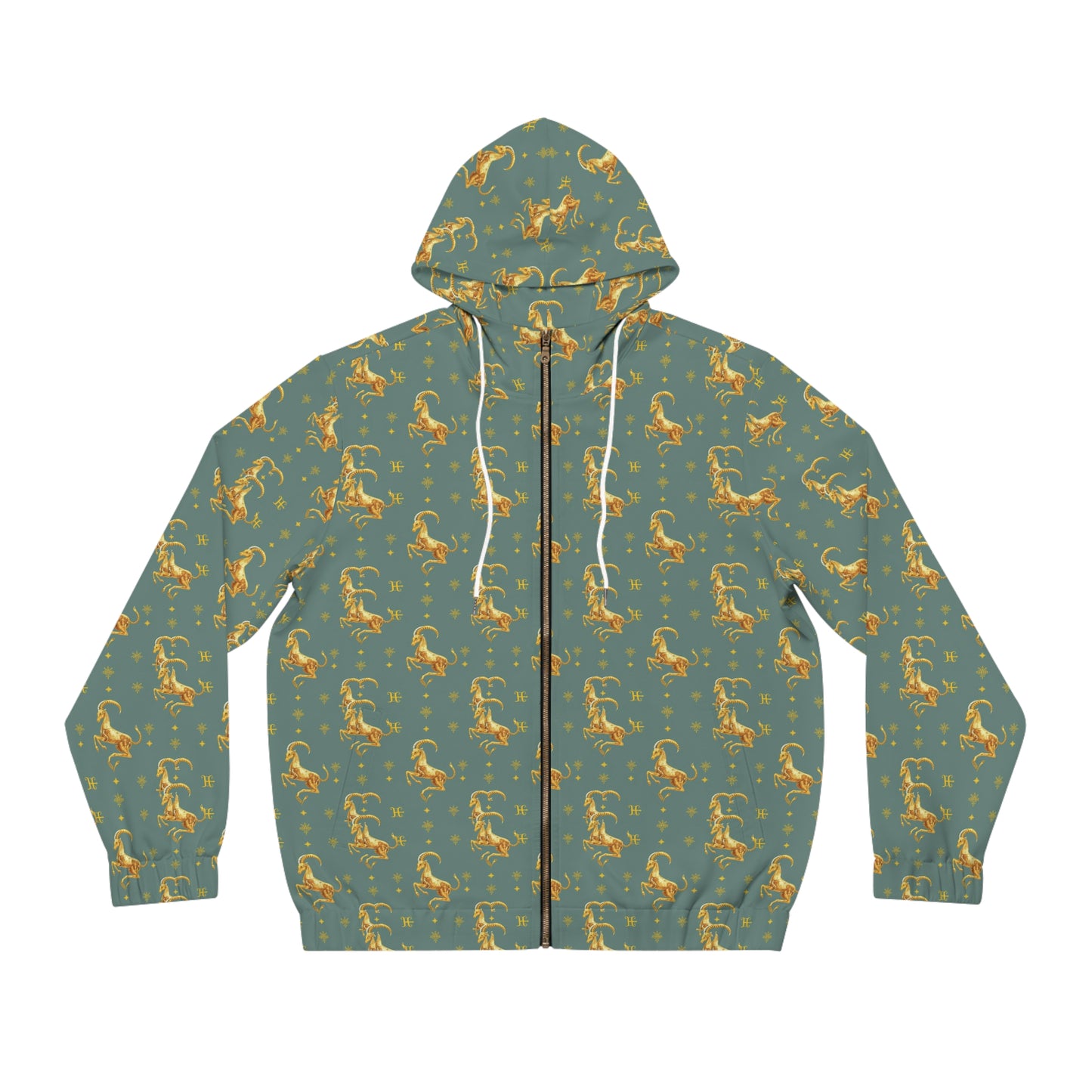 Full-Zip Hoodie (AOP), Capricorn, Zodiac v2, Pattern