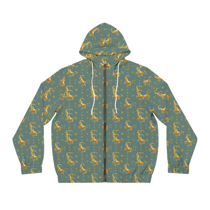 Full-Zip Hoodie (AOP), Capricorn, Zodiac v2, Pattern