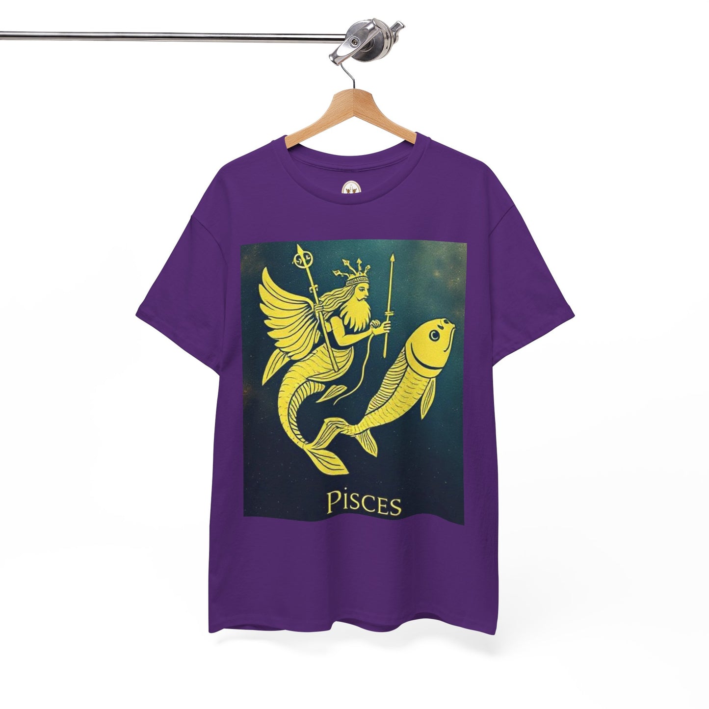 Unisex Heavy Cotton T-Shirt, Pisces Queen, Zodiac Design