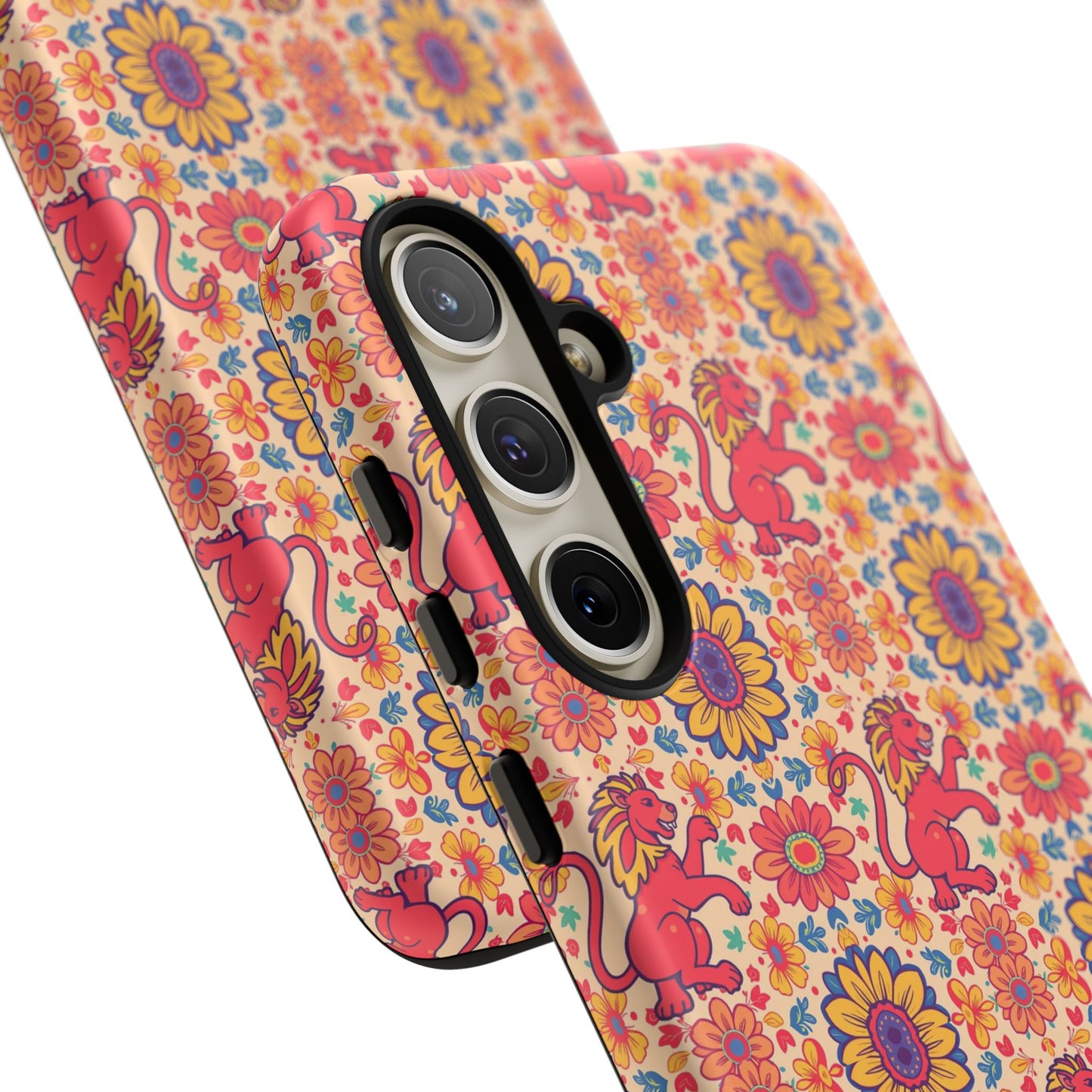 Tough Cases, Leo, Zodiac v1, Flower Pattern