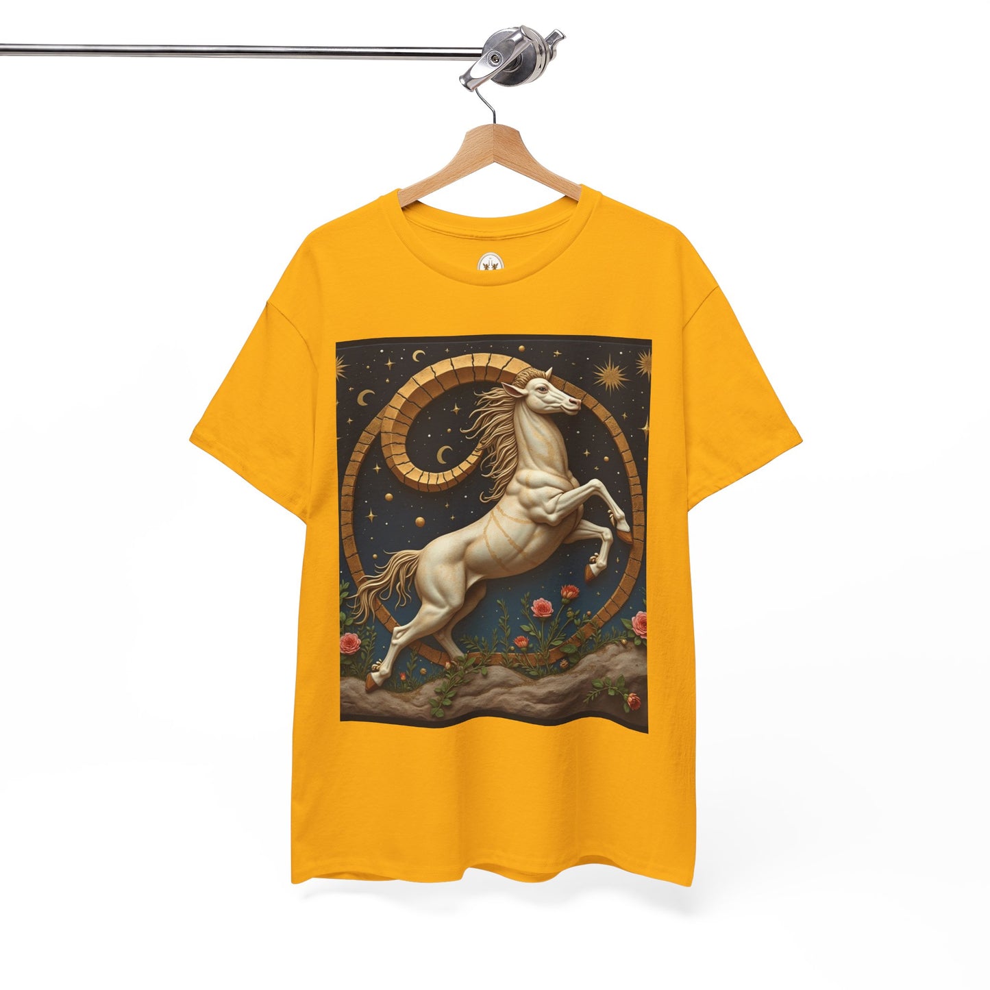 Unisex Heavy Cotton T-Shirt, Aries Animal. Zodiac Design