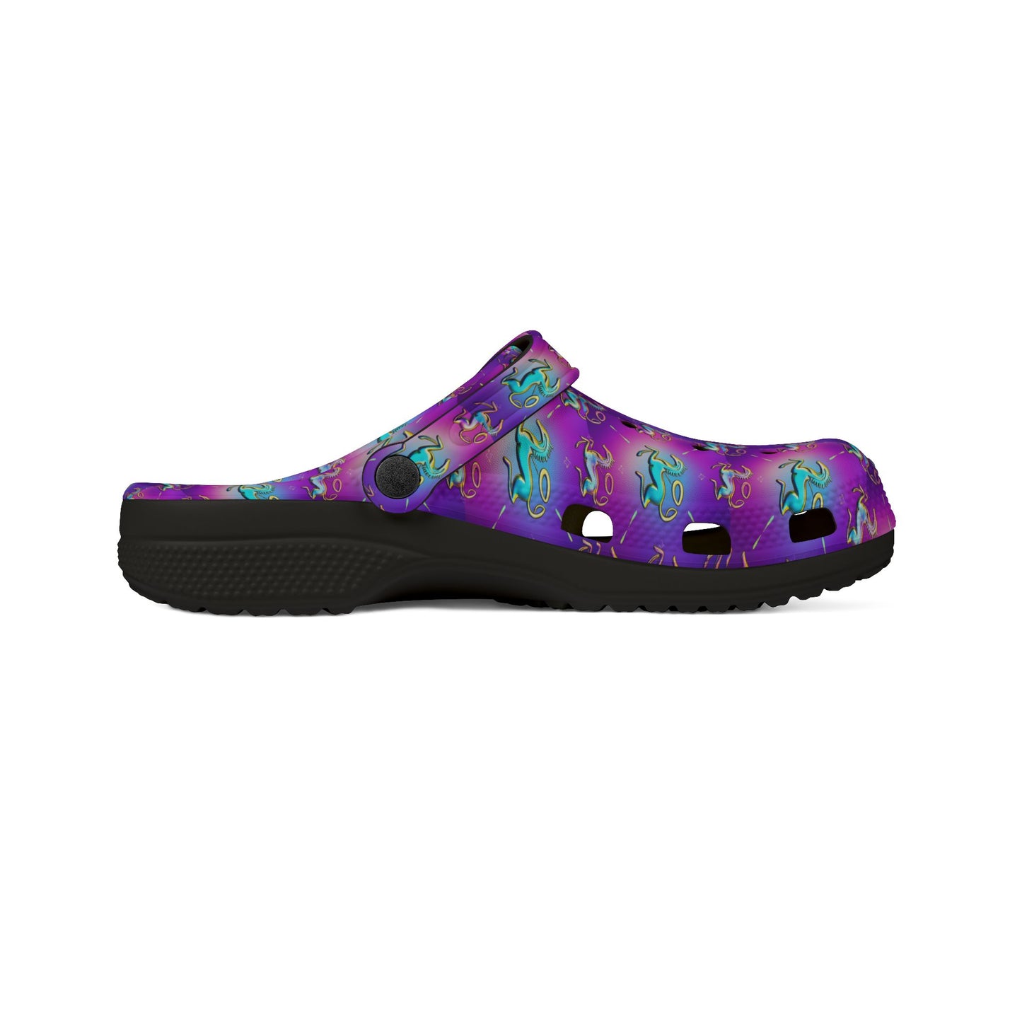 EVA Foam Rubber Shoes, (AOP), Aquarius, Zodiac v4, Pattern