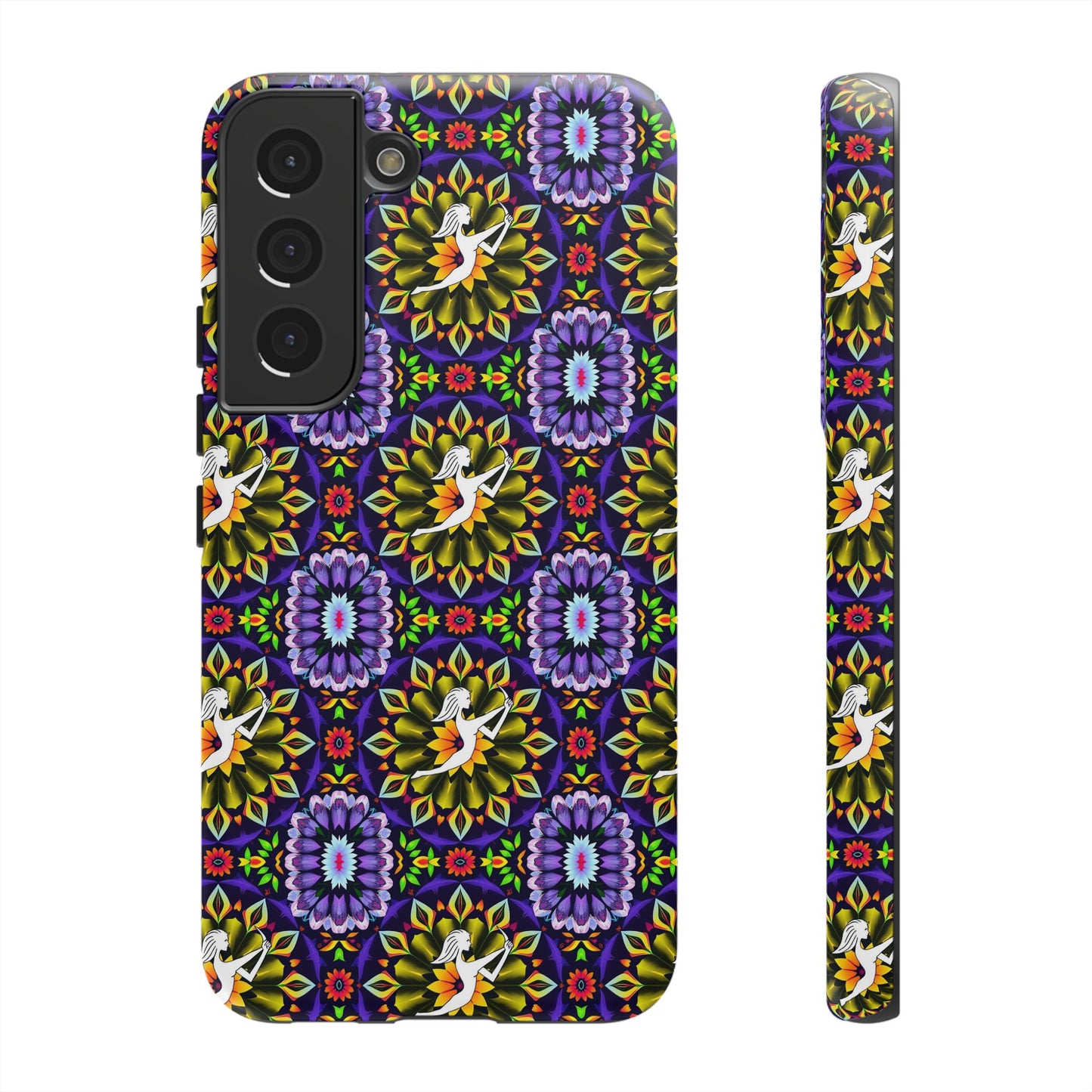 Tough Cases, Sagittarius, Zodiac v1, Flower Pattern