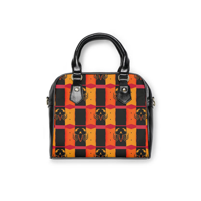 Shoulder Handbag, Scorpio, Zodiac v2, Shapes Pattern