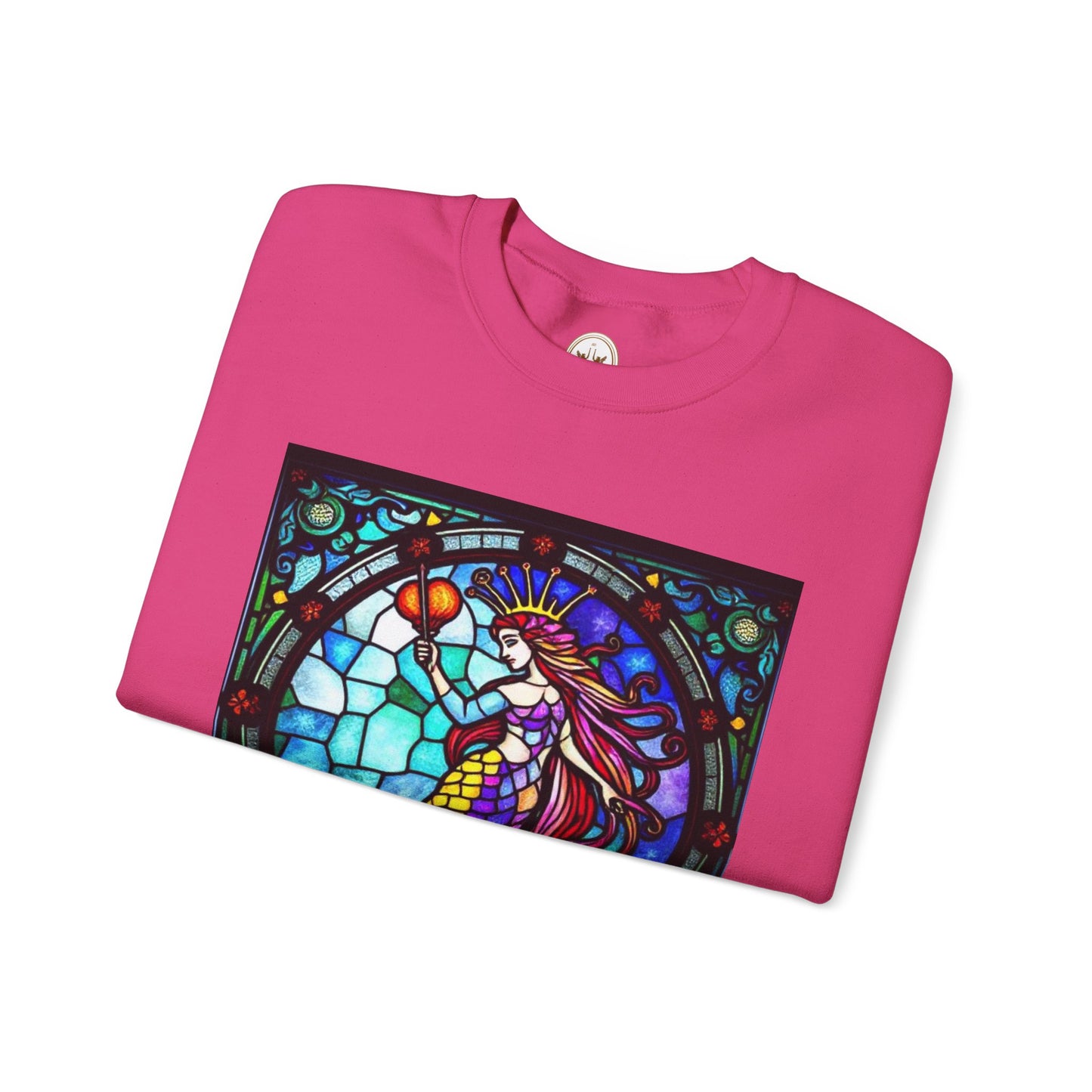 Unisex Heavy Blend™ Crewneck Sweatshirt, Glass, Aquarius Zodiac Design