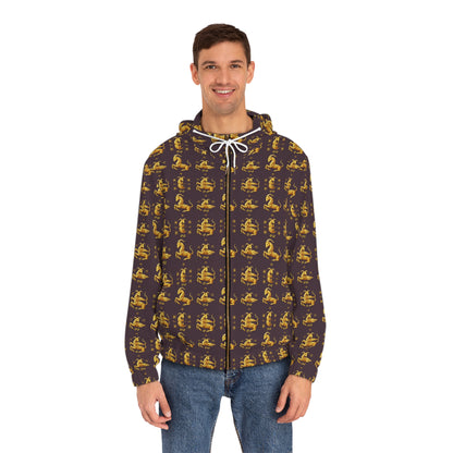 Full-Zip Hoodie (AOP), Capricorn, Zodiac, Pattern