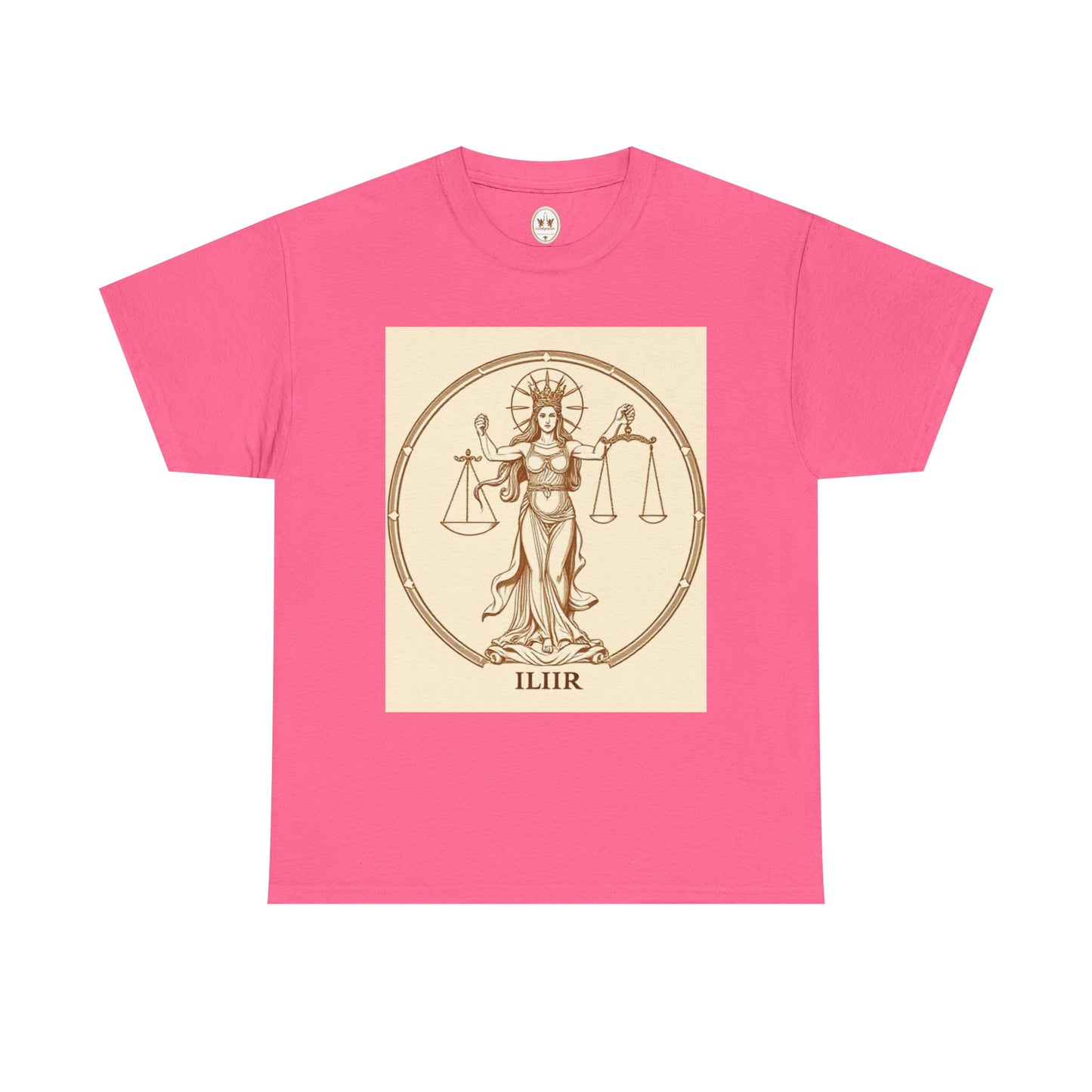 Unisex Heavy Cotton T-Shirt, Libra Goddess v1, Zodiac Design