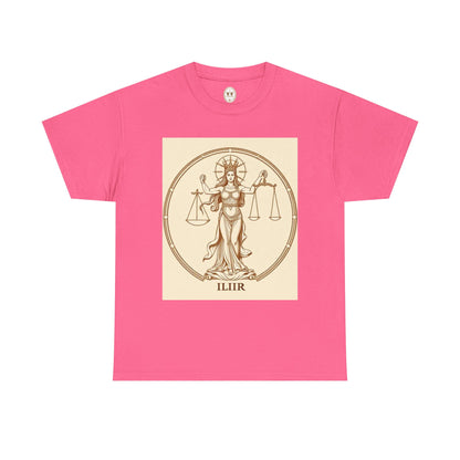 Unisex Heavy Cotton T-Shirt, Libra Goddess v1, Zodiac Design