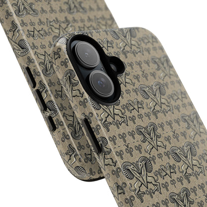 Tough Cases, Aries, Zodiac, Metal Pattern