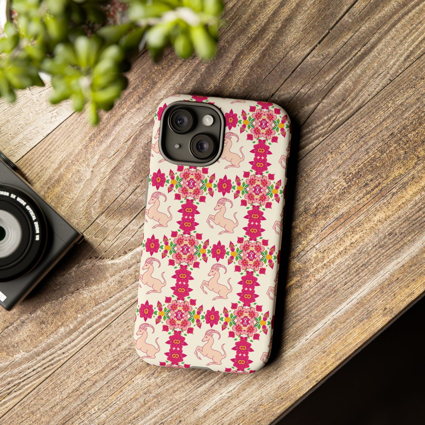Tough Cases, Capricorn, Zodiac v3, Flower Pattern
