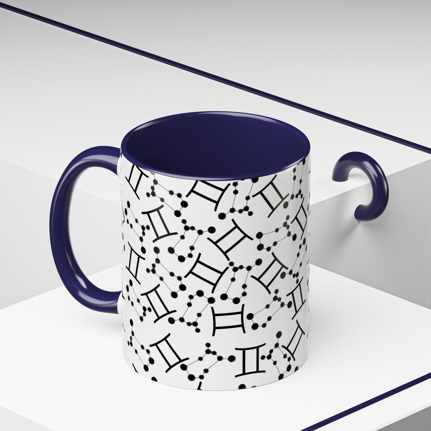 Accent Coffee Mug with the Gemini sign (11, 15oz)