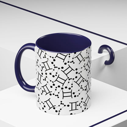 Accent Coffee Mug with the Gemini sign (11, 15oz)