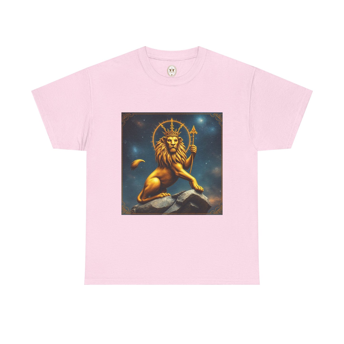 Unisex Heavy Cotton T-Shirt, King of Lions, Leo Zodiac Design