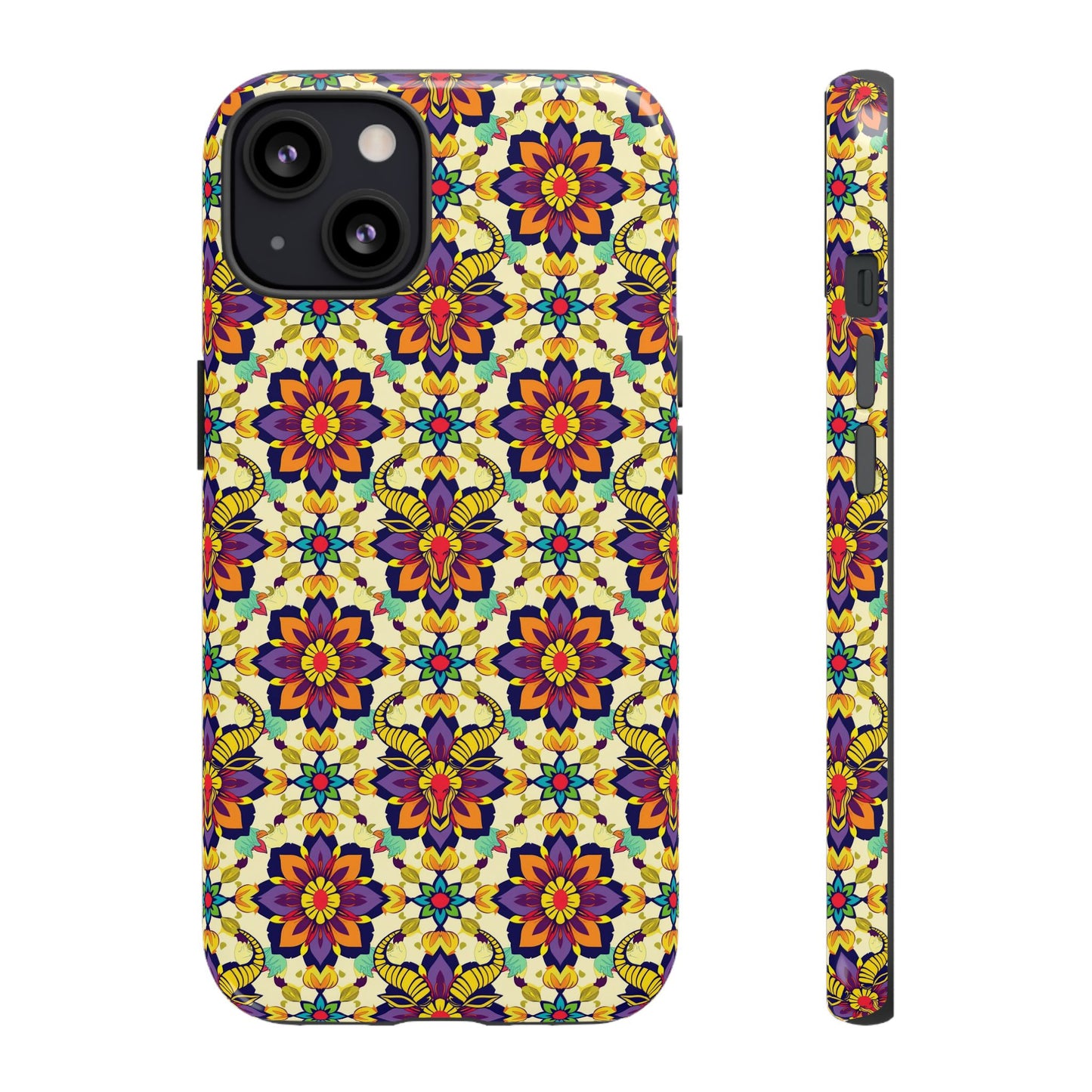 Tough Cases, Taurus, Zodiac v1, Flower Pattern